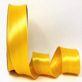 Ferdepánt szatén -18mm, Sárga