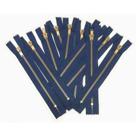 VT0 réz cipzár zárt-Sötétkék-16cm