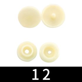 Műanyag patent 12,4mm (T5) - Bézs-10db