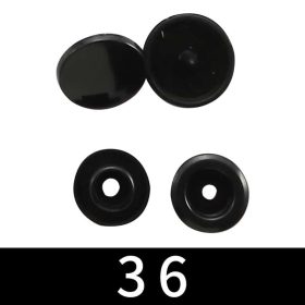 Műanyag patent 12,4mm (T5) - Fekete-10db