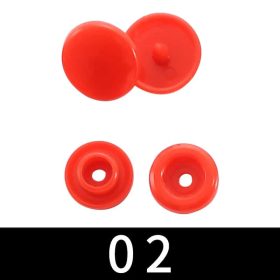 Műanyag patent 12,4mm (T5) - Piros-10db