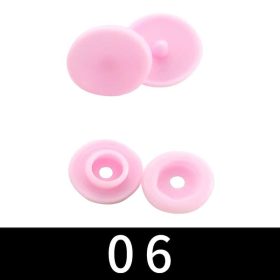 Műanyag patent 12,4mm (T5) - Rózsaszín-10db