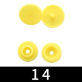 Műanyag patent 12,4mm (T5) - Sárga-10db