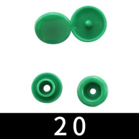 Műanyag patent 12,4mm (T5) - Sötétzöld-10db