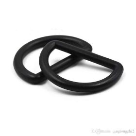 Műanyag D karika-Fekete-20mm-50db