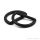 Műanyag D karika-Fekete-20mm-50db