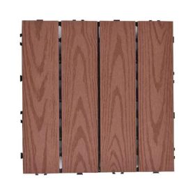   WPC dlaždica zacvakávacia 30×30 cm hnedá s drevnou štruktúrou