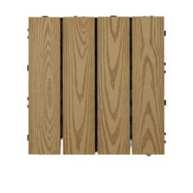 WPC dlaždica zacvakávacia 30×30 cm teak s textúrou dreva