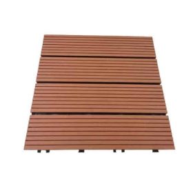 Zacvakávacia WPC dlažba 30×30 cm,červenohnedá