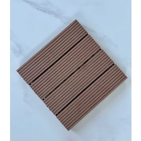 WPC dlaždica zacvakávacia 30×30 cm svetlohnedá