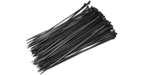 Gyorskötöző árnyékoló hálókhoz 3x100mm Fekete
