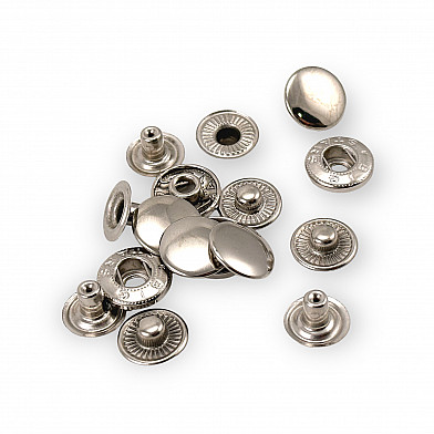 Patentky na rukavice 12,5 mm, nikel – 50 ks