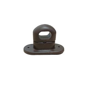 Ponyvafül elfordítható műanyag babacsat Barna