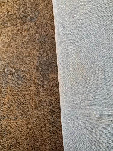 Műbőr fekete barna koptatott