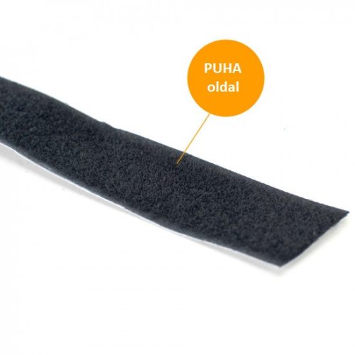 Öntapadós tépőzár 100mm bolyhos oldal fekete (25m)