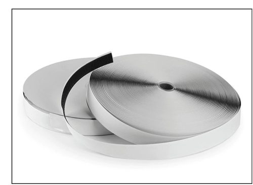 Öntapadós tépőzár 50mm hurkos oldal fekete (25m)