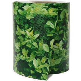   PVC páska na zamedzenie výhľadu / plotová páska Listový vzor – 35 m