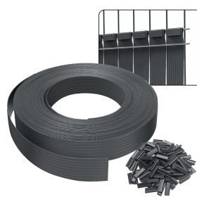   PVC Belátásgátló szalag/kerítésszalag Antracitszürke 4,75cm-35m