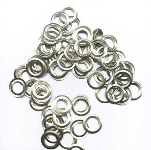 Mosadzný priechodkový krúžok 5 mm, nikel