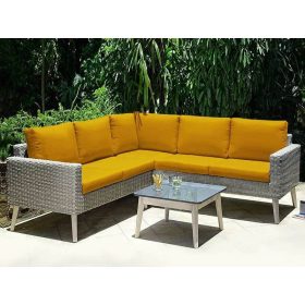 Kerti párna szövet vízálló Sárga