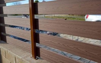 WPC kerítés famintás 14x185cm Sötétszürke