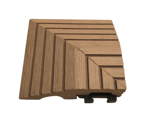 WPC teraszburkolat sarokelem teak